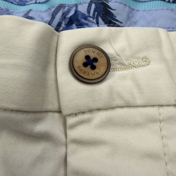 Tommy Bahama Boracay Flat Front Pant 46 X 32 Ivory Cream Bleached Sand Chino - Picture 4 of 12